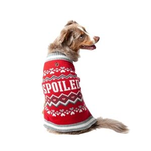 Vibrant Life Pet Sweater with the word SPOILED on it